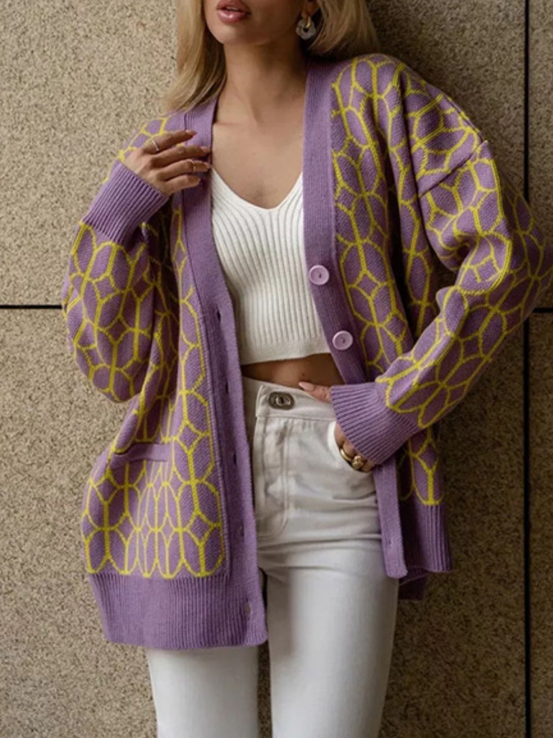 Button Up Long Sleeve Cardigan - Loulou Boutique