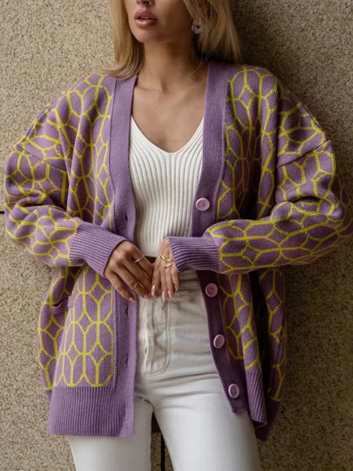 Button Up Long Sleeve Cardigan - Loulou Boutique