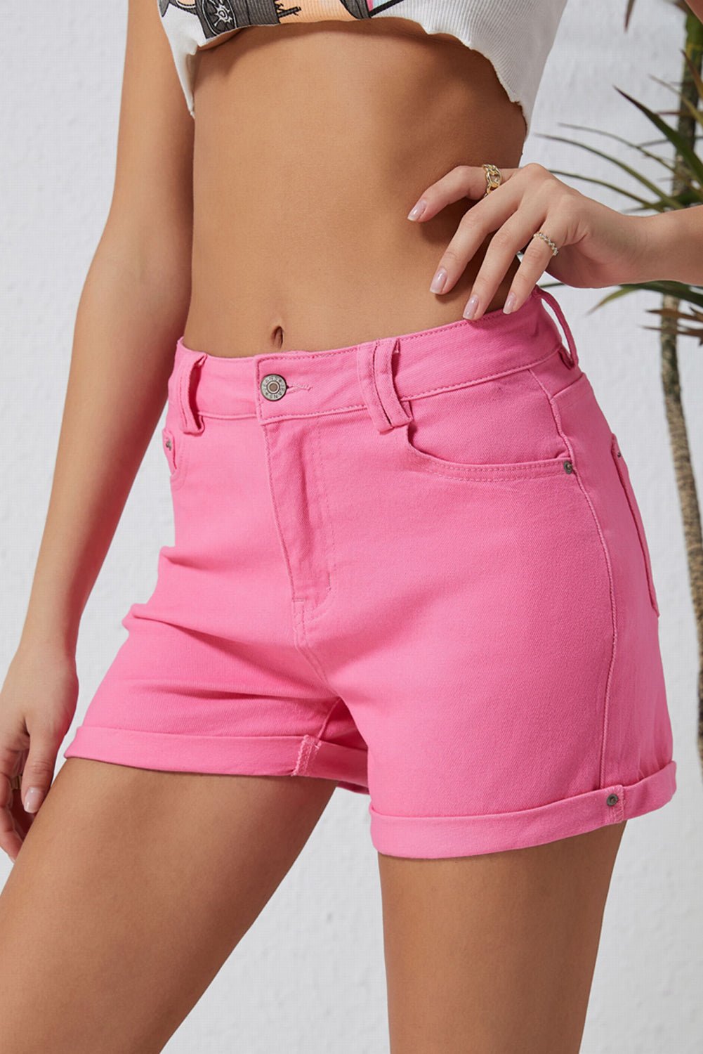 Buttoned Shorts with Pockets - Loulou Boutique