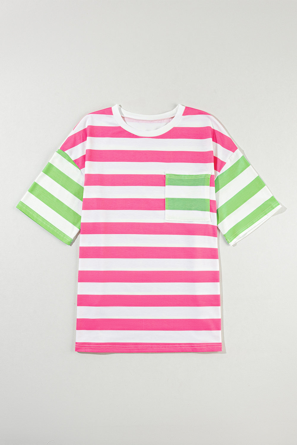 Striped Round Neck Half Sleeve T-Shirt