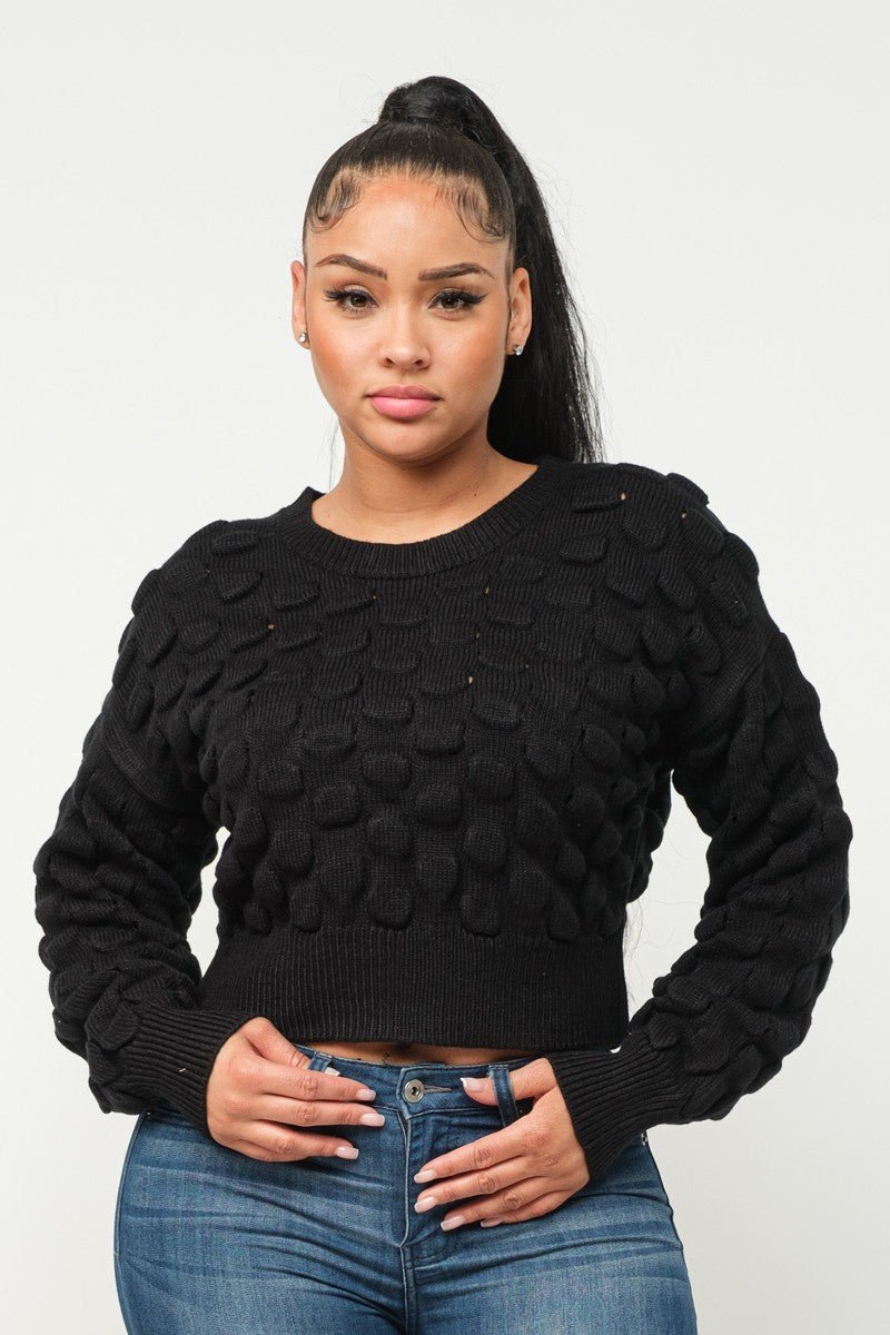 Checker Sweater Top - Loulou Boutique