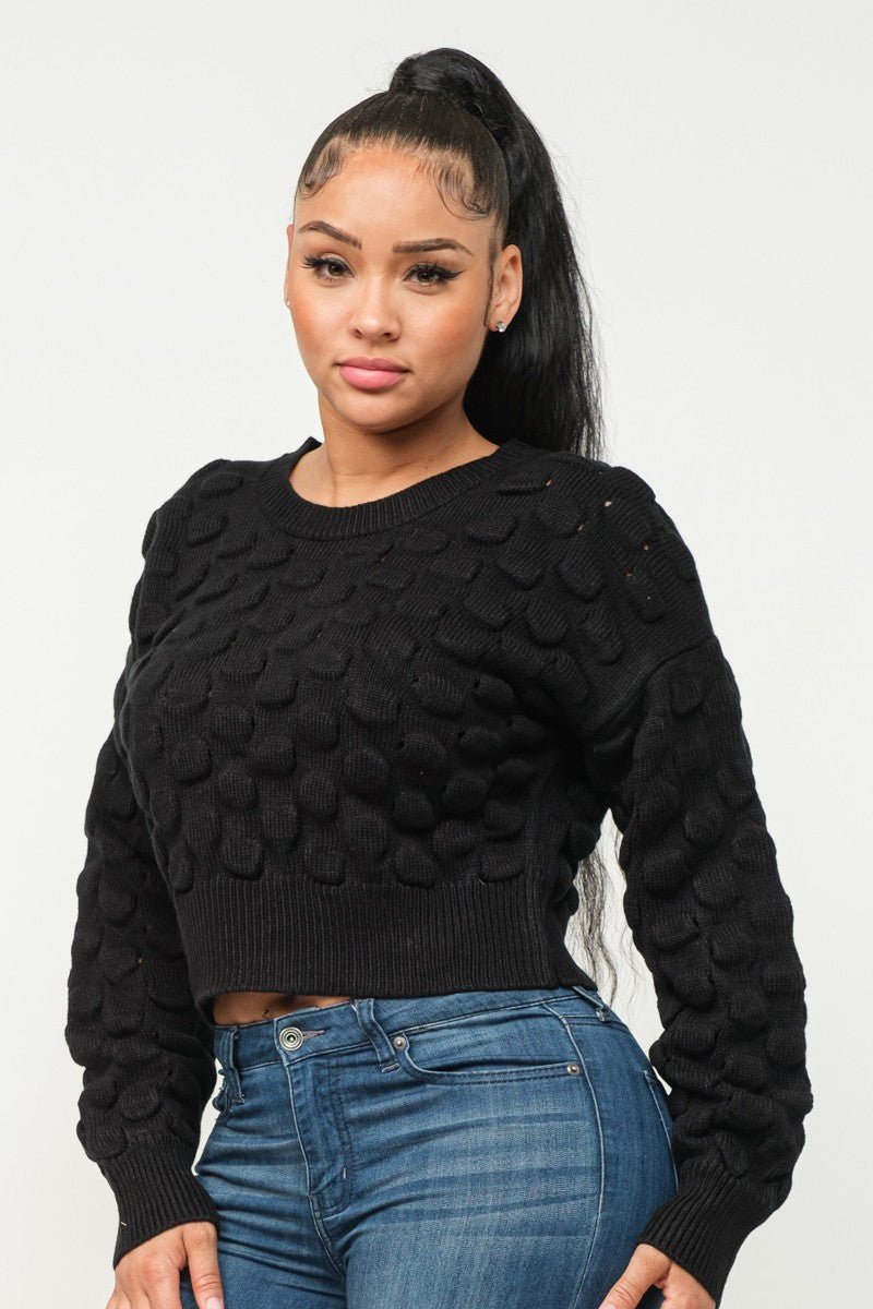 Checker Sweater Top - Loulou Boutique