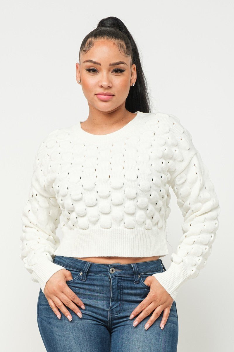 Checker Sweater Top - Loulou Boutique