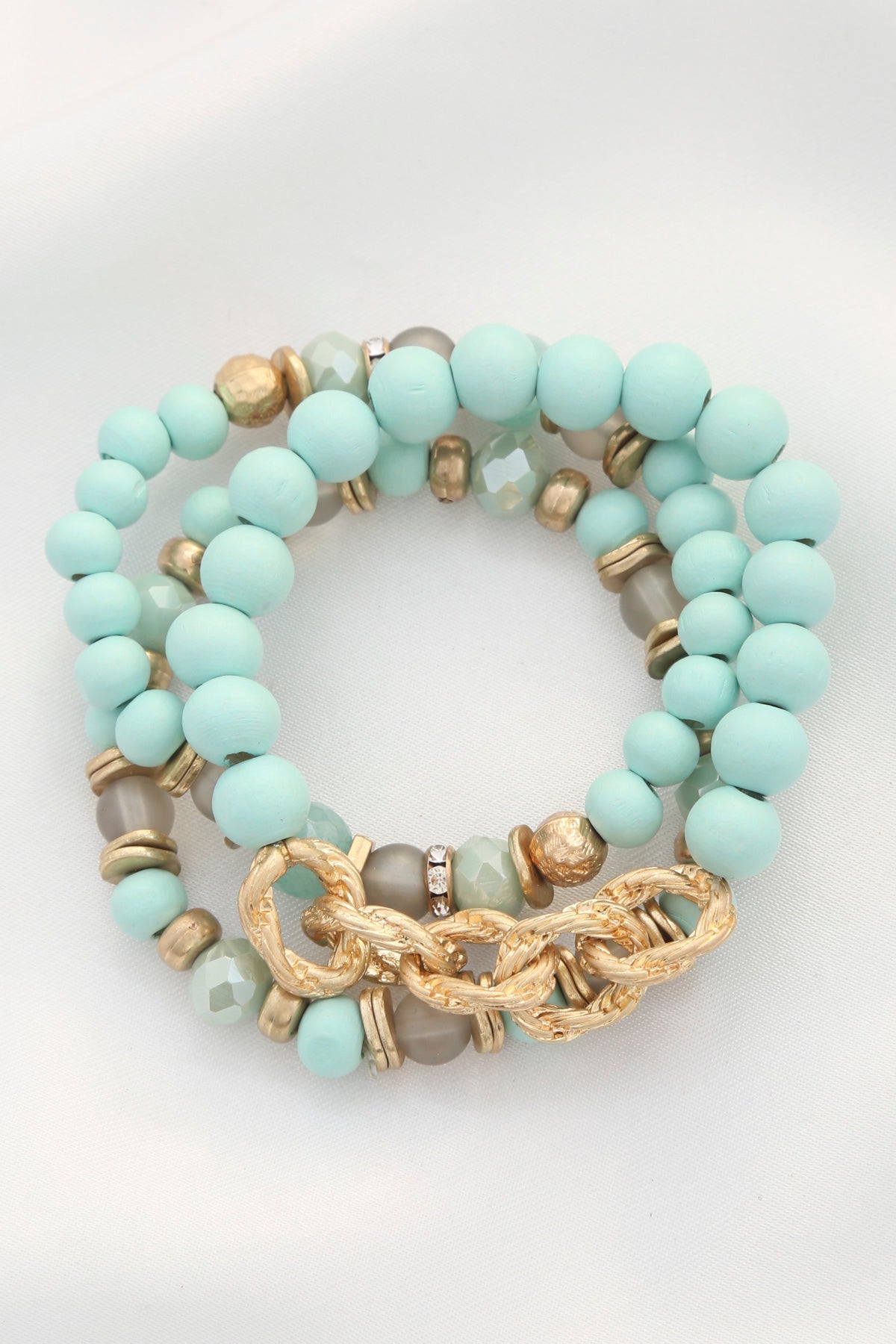 Circle Link Beaded Bracelet Set - Loulou Boutique