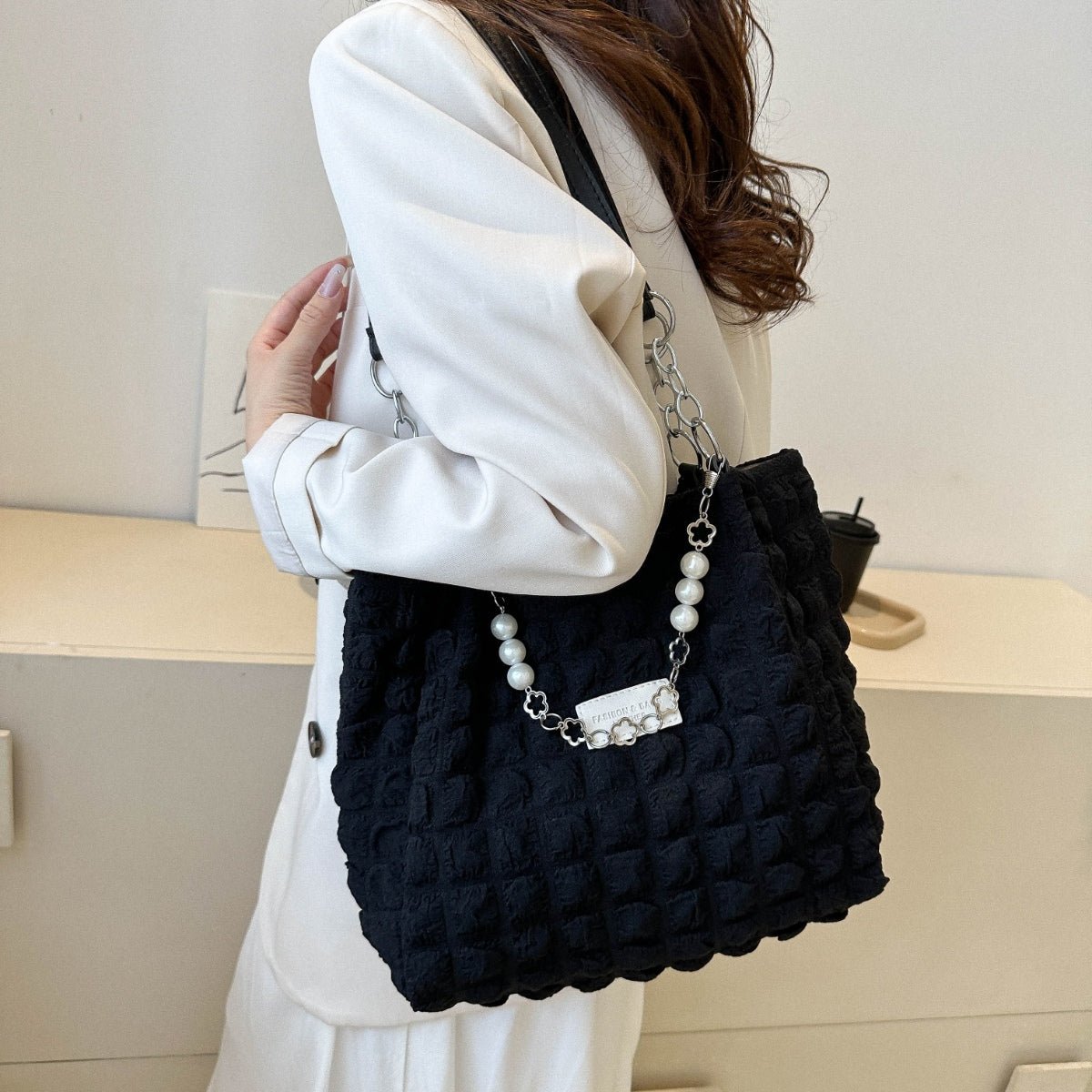 Cloud Puffy Polyester Tote Bag - Loulou Boutique