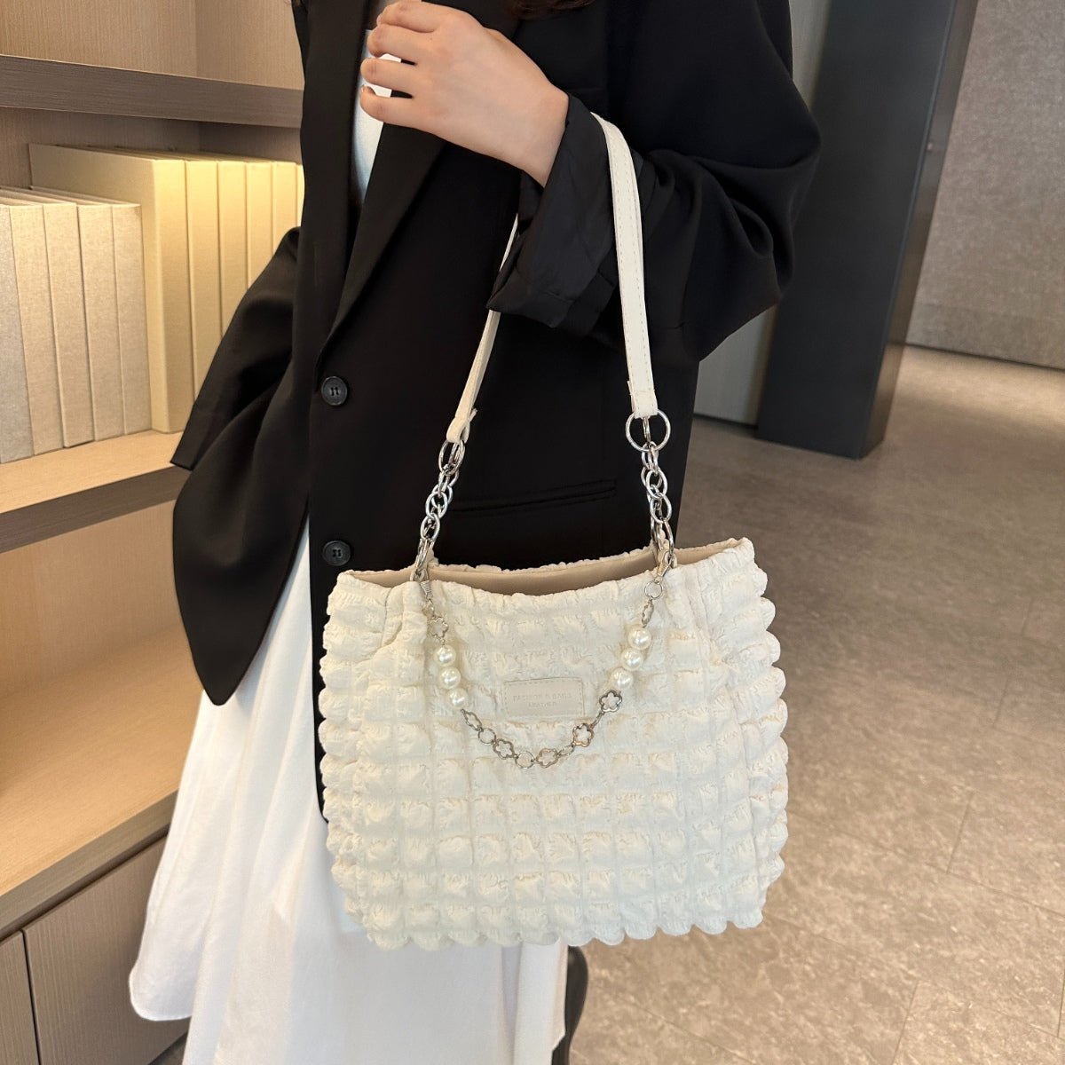 Cloud Puffy Polyester Tote Bag - Loulou Boutique