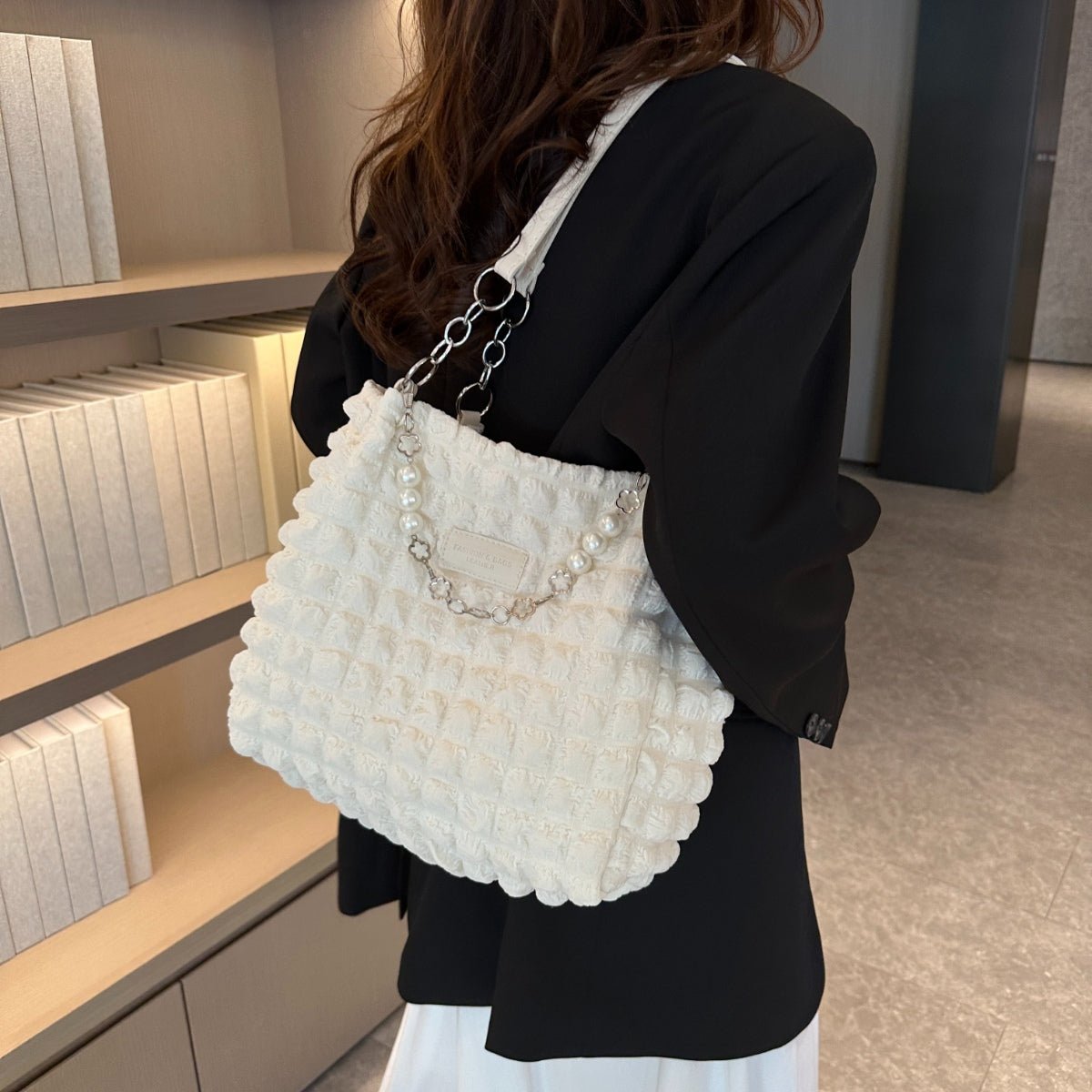 Cloud Puffy Polyester Tote Bag - Loulou Boutique