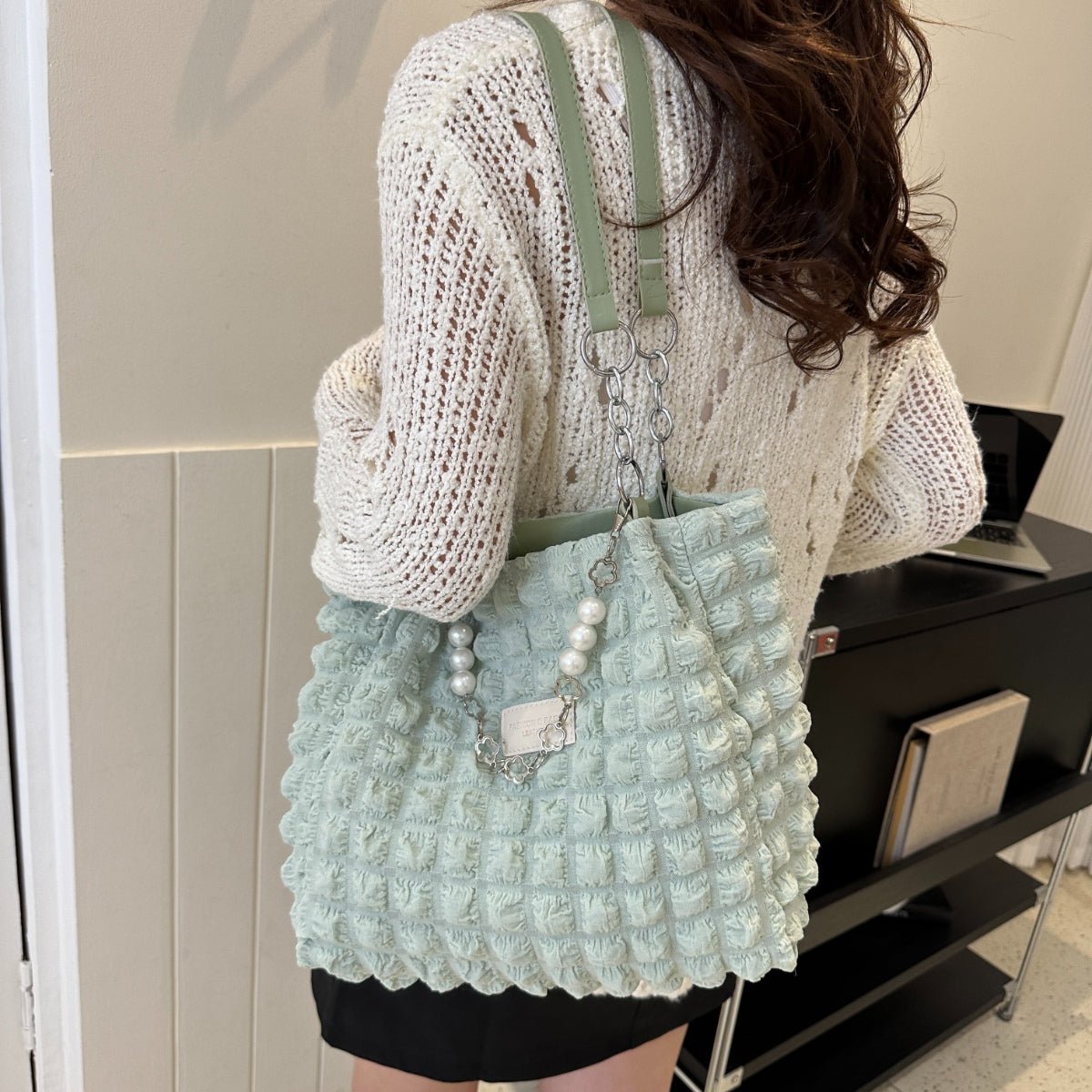 Cloud Puffy Polyester Tote Bag - Loulou Boutique