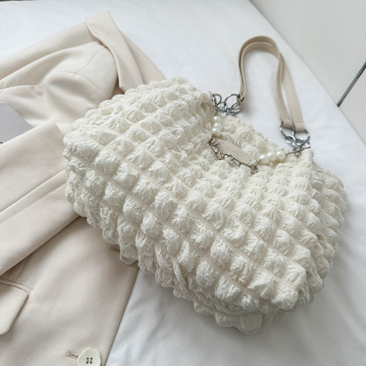 Cloud Puffy Polyester Tote Bag - Loulou Boutique