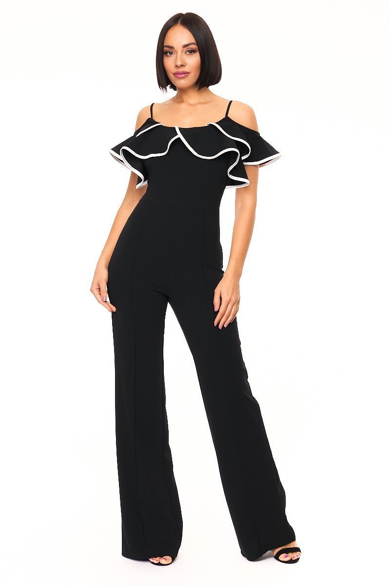 Color Block Binding Detailed Fashion Jumpsuit - Loulou Boutique