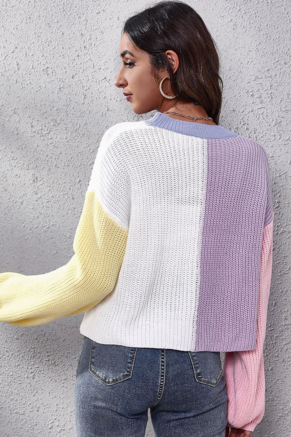 Color Block Ribbed Long Sleeve Cardigan - Loulou Boutique
