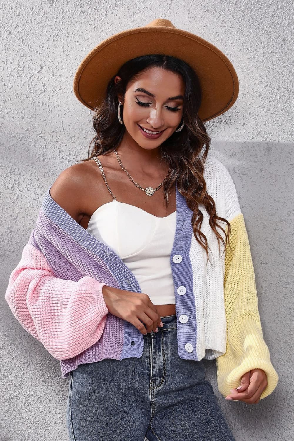 Color Block Ribbed Long Sleeve Cardigan - Loulou Boutique