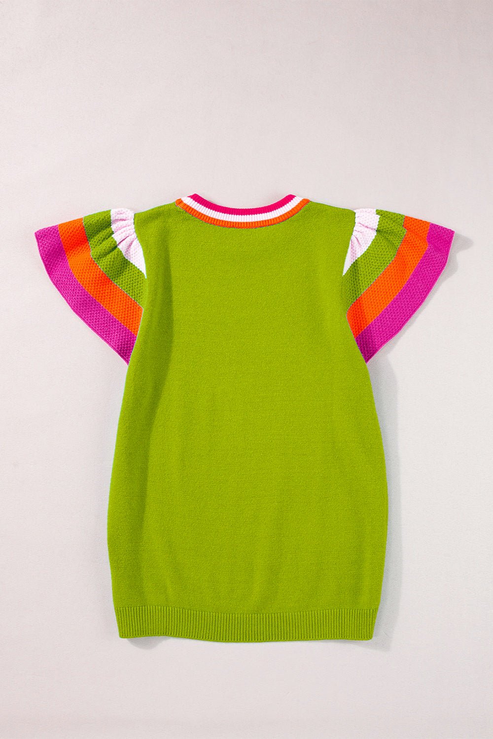 Color Block Round Neck Knit Top - Loulou Boutique