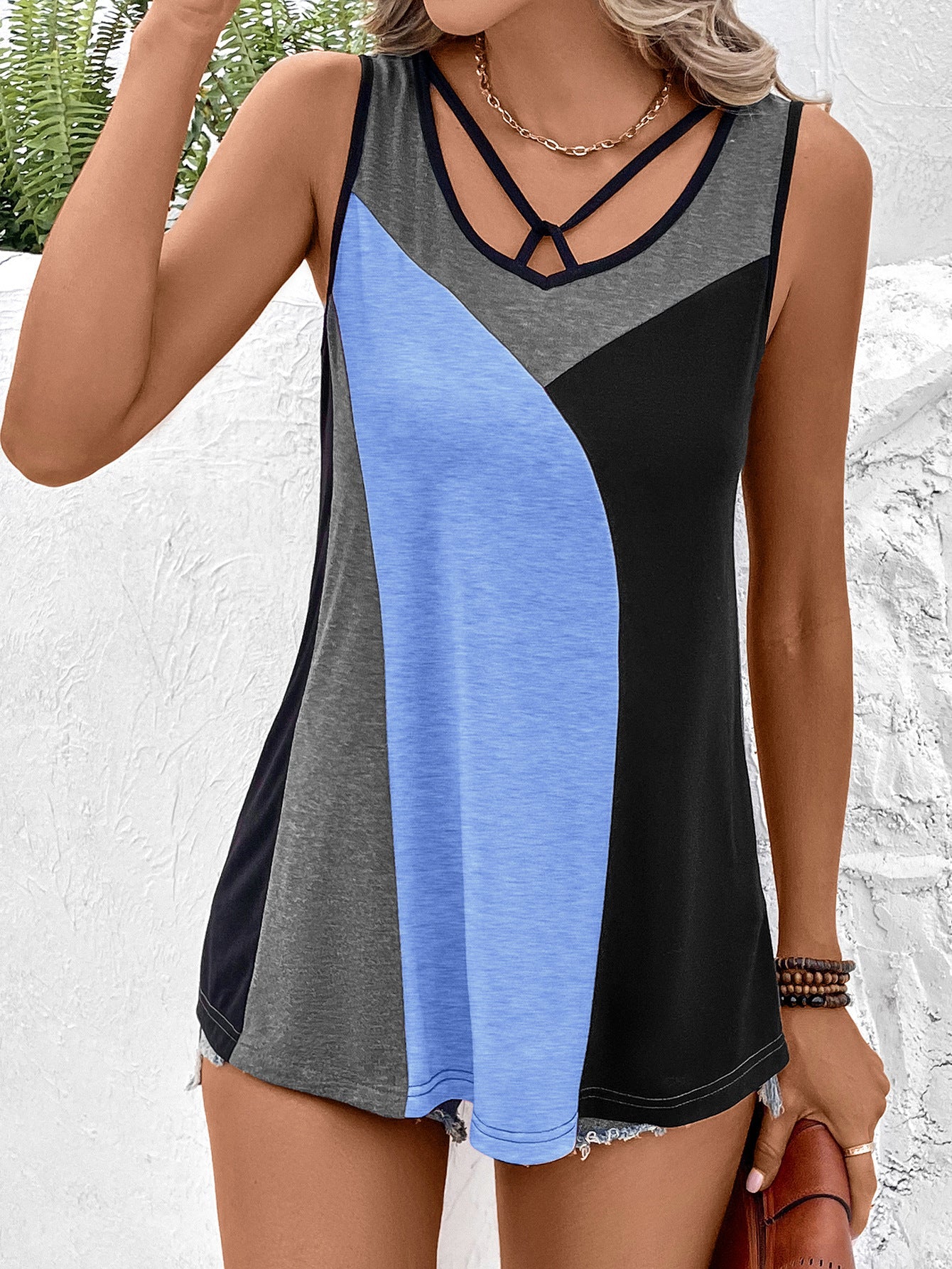 Color Block Tank Top - Loulou Boutique