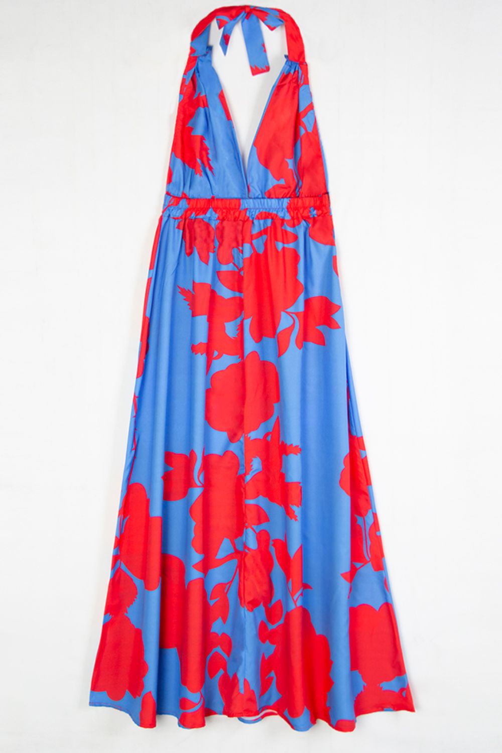 Contrast Halter Neck Maxi Dress - Loulou Boutique