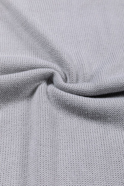 Contrast Round Neck Dropped Shoulder Sweater - Loulou Boutique