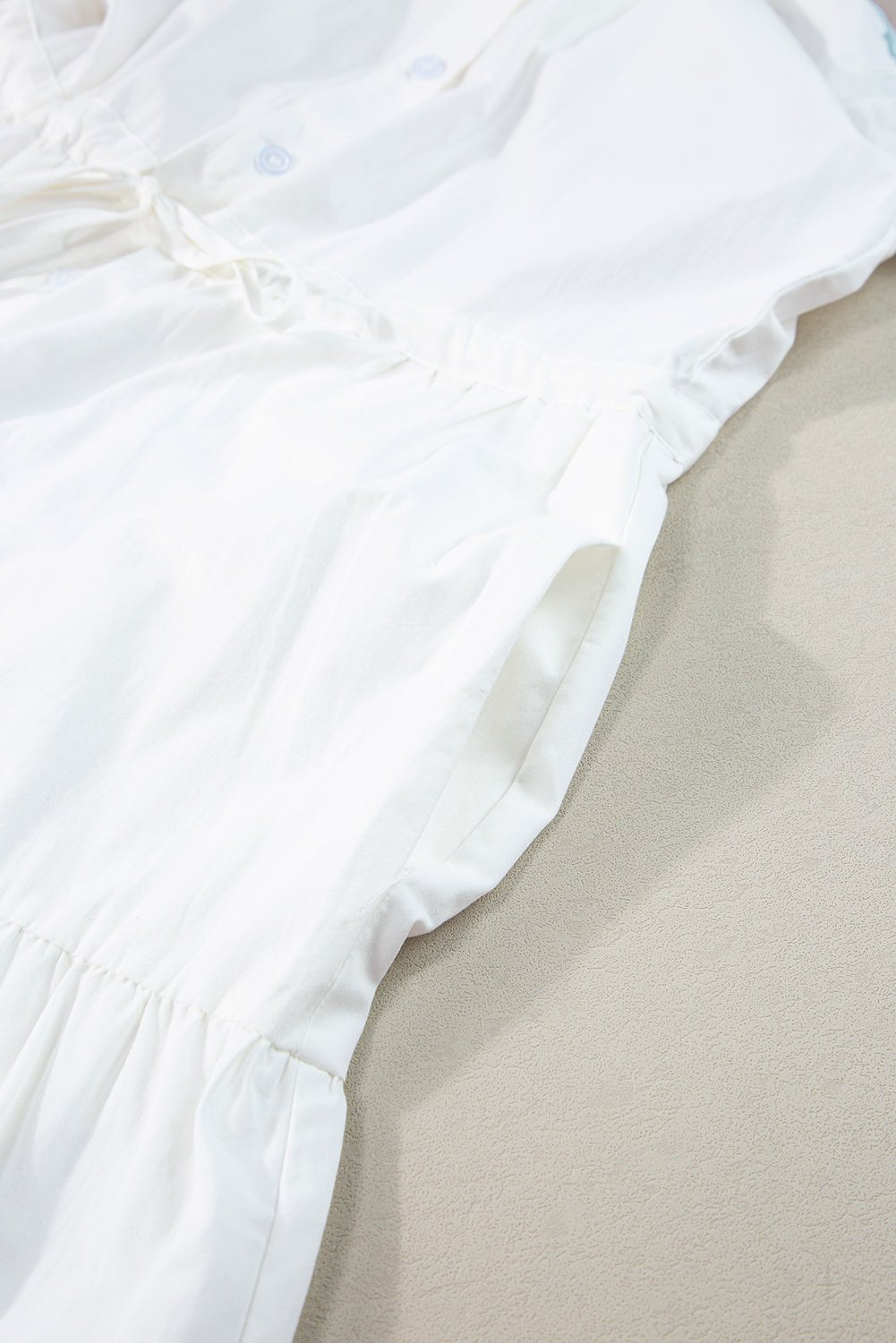 Contrast Trim Button Up Short Sleeve Dress - Loulou Boutique