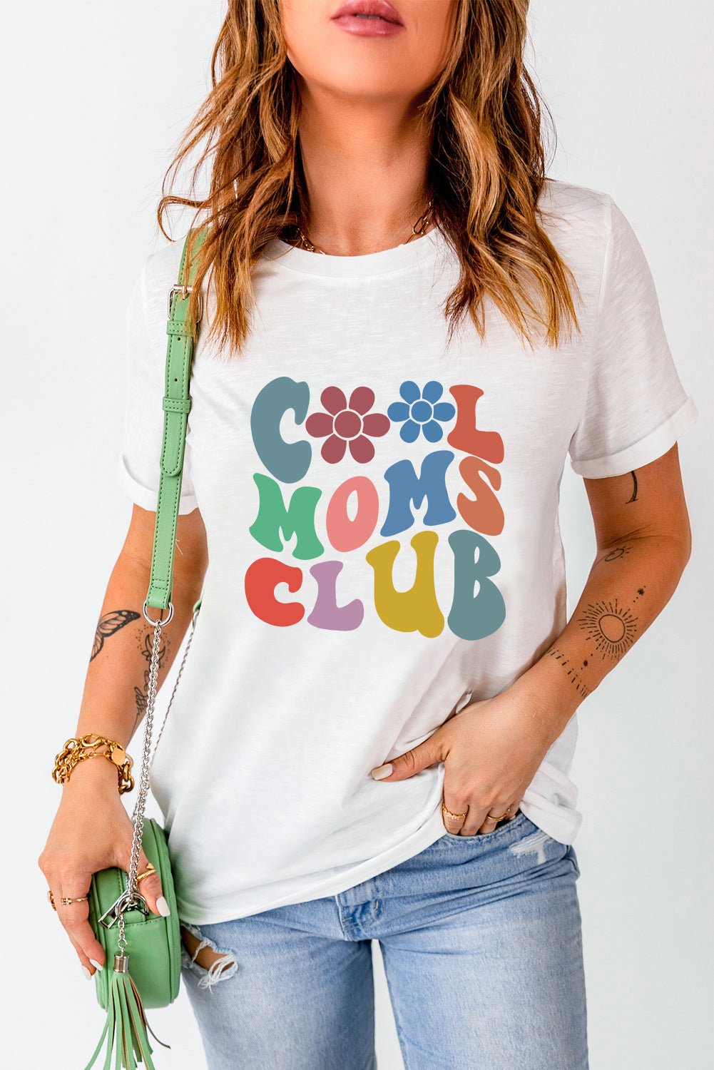 COOL MOMS CLUB Round Neck Short Sleeve T-Shirt - Loulou Boutique