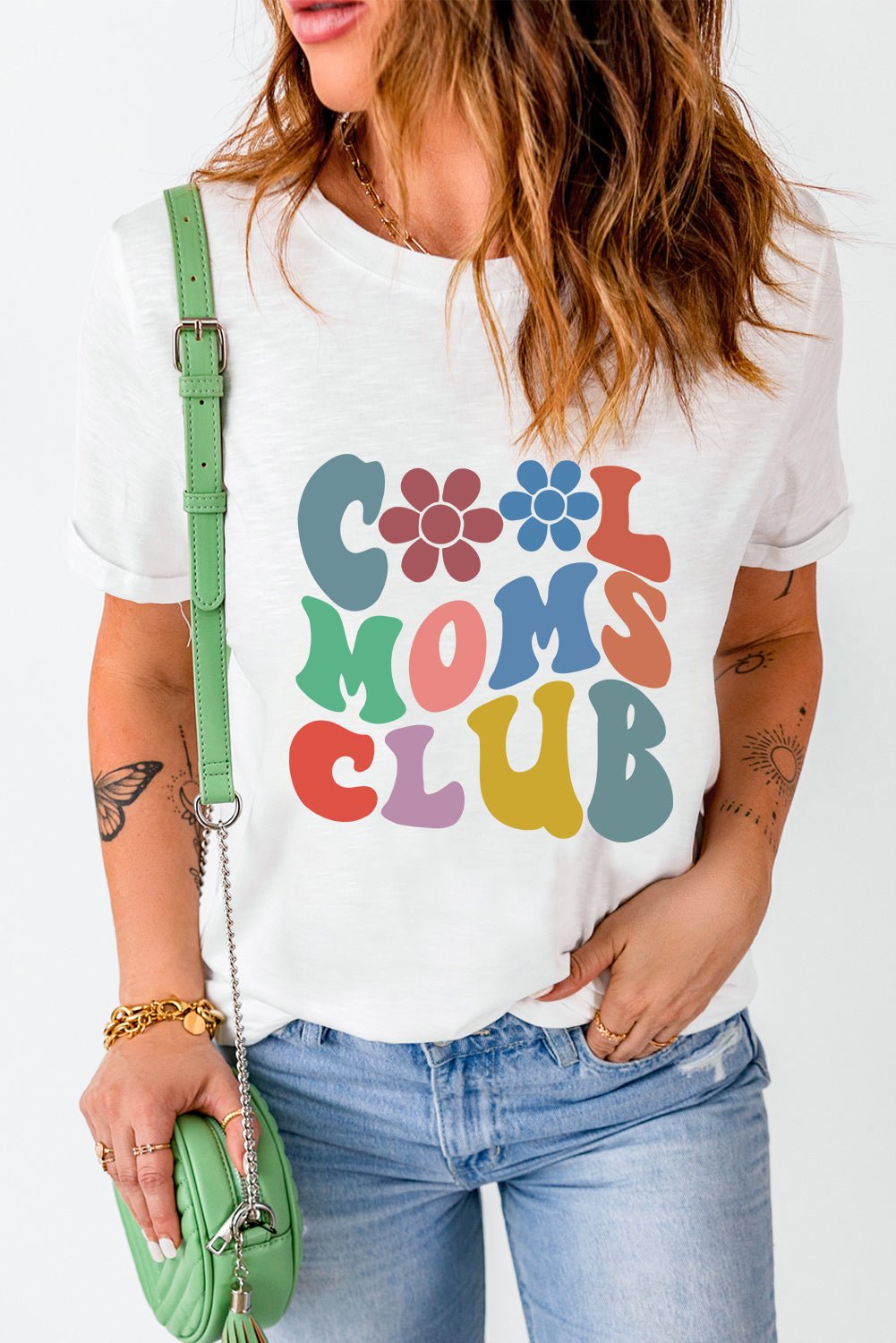 COOL MOMS CLUB Round Neck Short Sleeve T-Shirt - Loulou Boutique