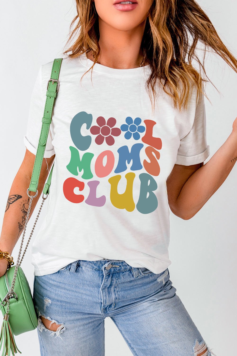 COOL MOMS CLUB Round Neck Short Sleeve T-Shirt - Loulou Boutique