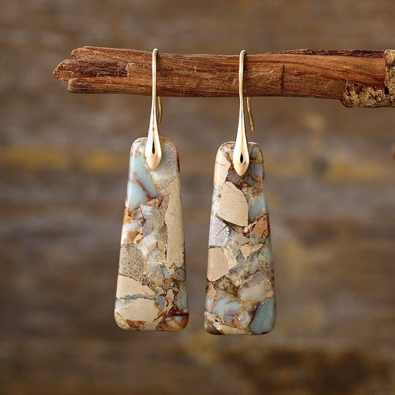 Copper Natural Stone Earrings - Loulou Boutique