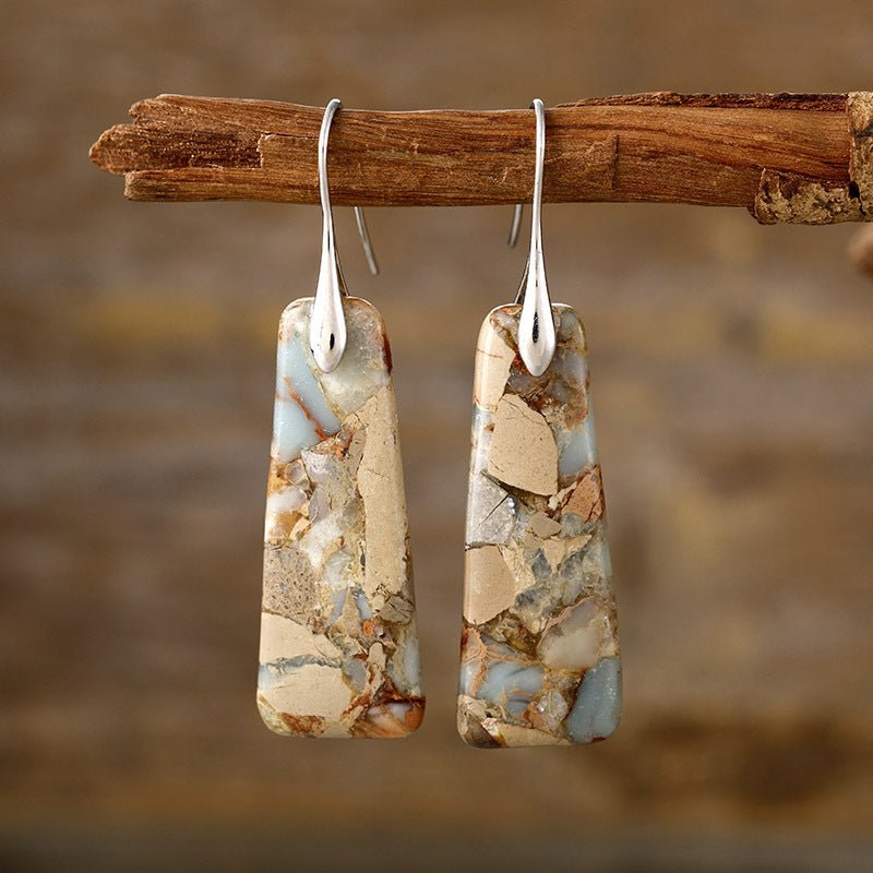 Copper Natural Stone Earrings - Loulou Boutique