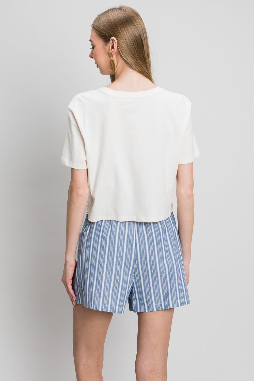 Cotton Bleu by Nu Label Yarn Dye Striped Shorts - Loulou Boutique