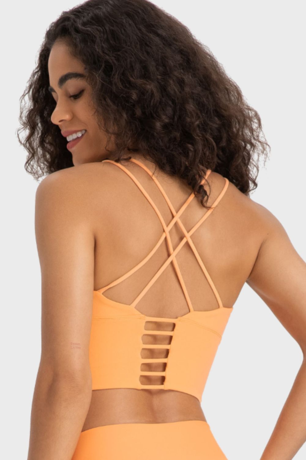 Crisscross Back Ladder Detail Sports Bra - Loulou Boutique