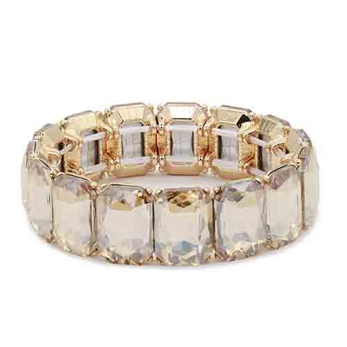 Crystal Stone Stretch Bracelet - Loulou Boutique