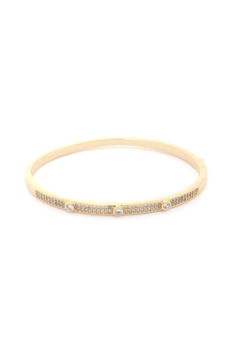 Cubic Zirconia Encrusted Bracelet - Loulou Boutique