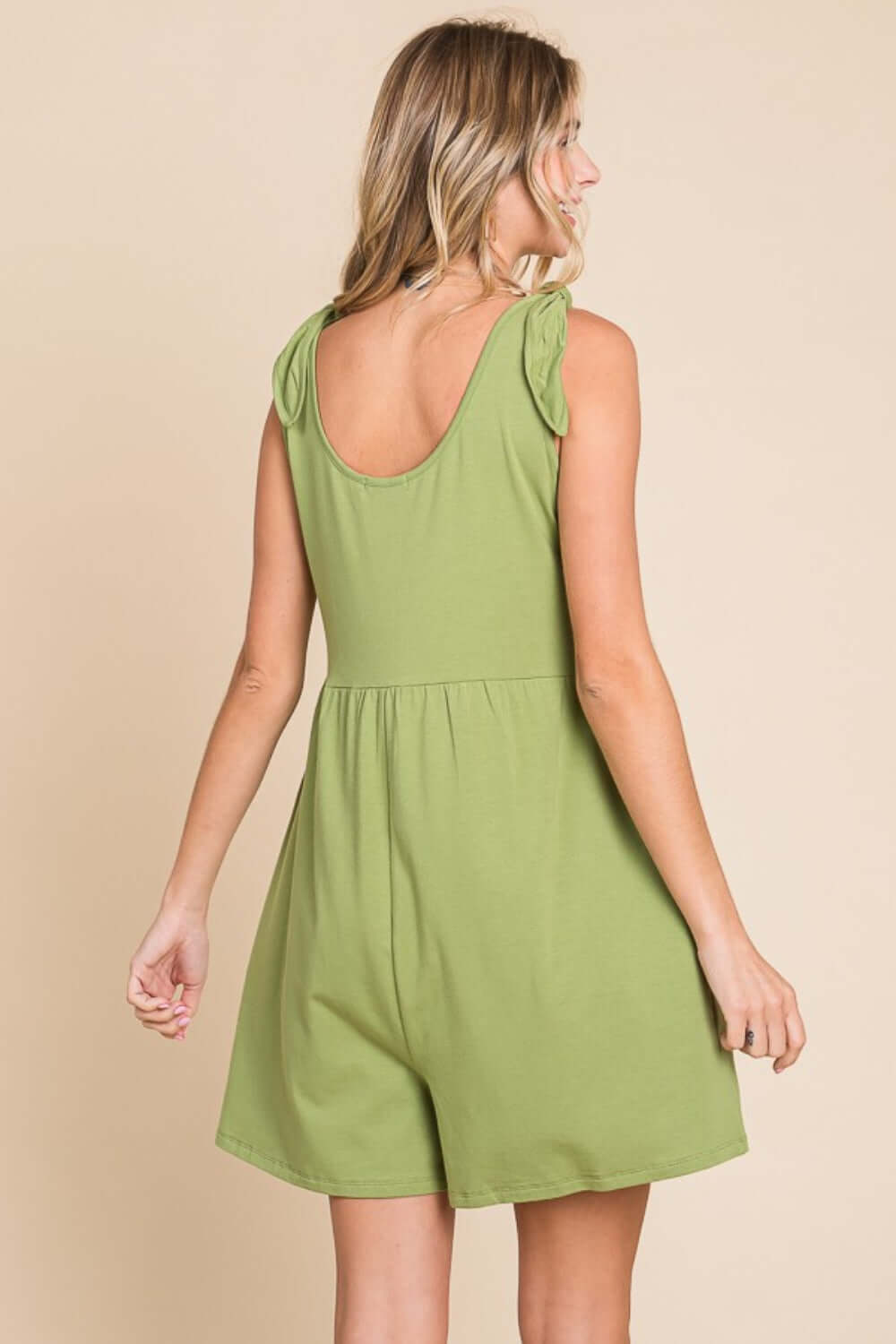 Culture Code Full Size Shoulder Knot Baggy Romper - Loulou Boutique