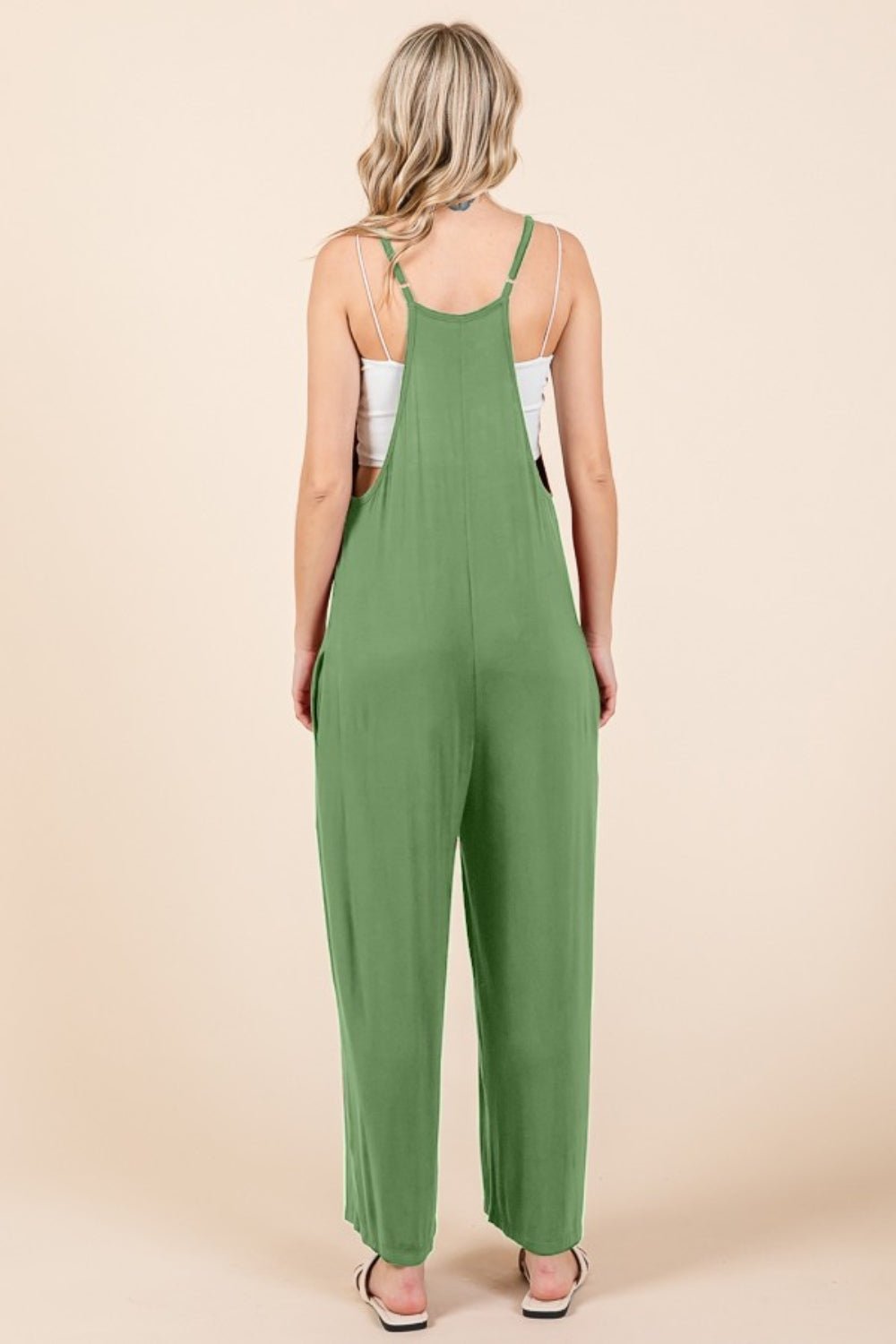 Culture Code Full Size Sleeveless Wide Leg Jumpsuit with Pockets - Loulou Boutique