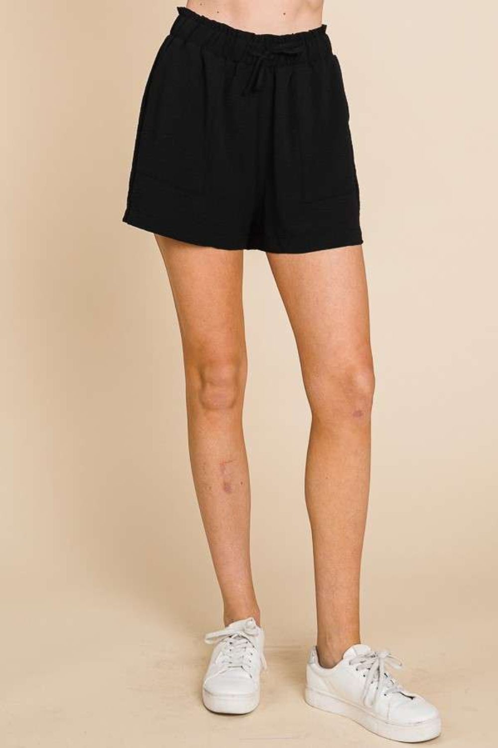 Culture Code High Waist Paper bag Shorts - Loulou Boutique