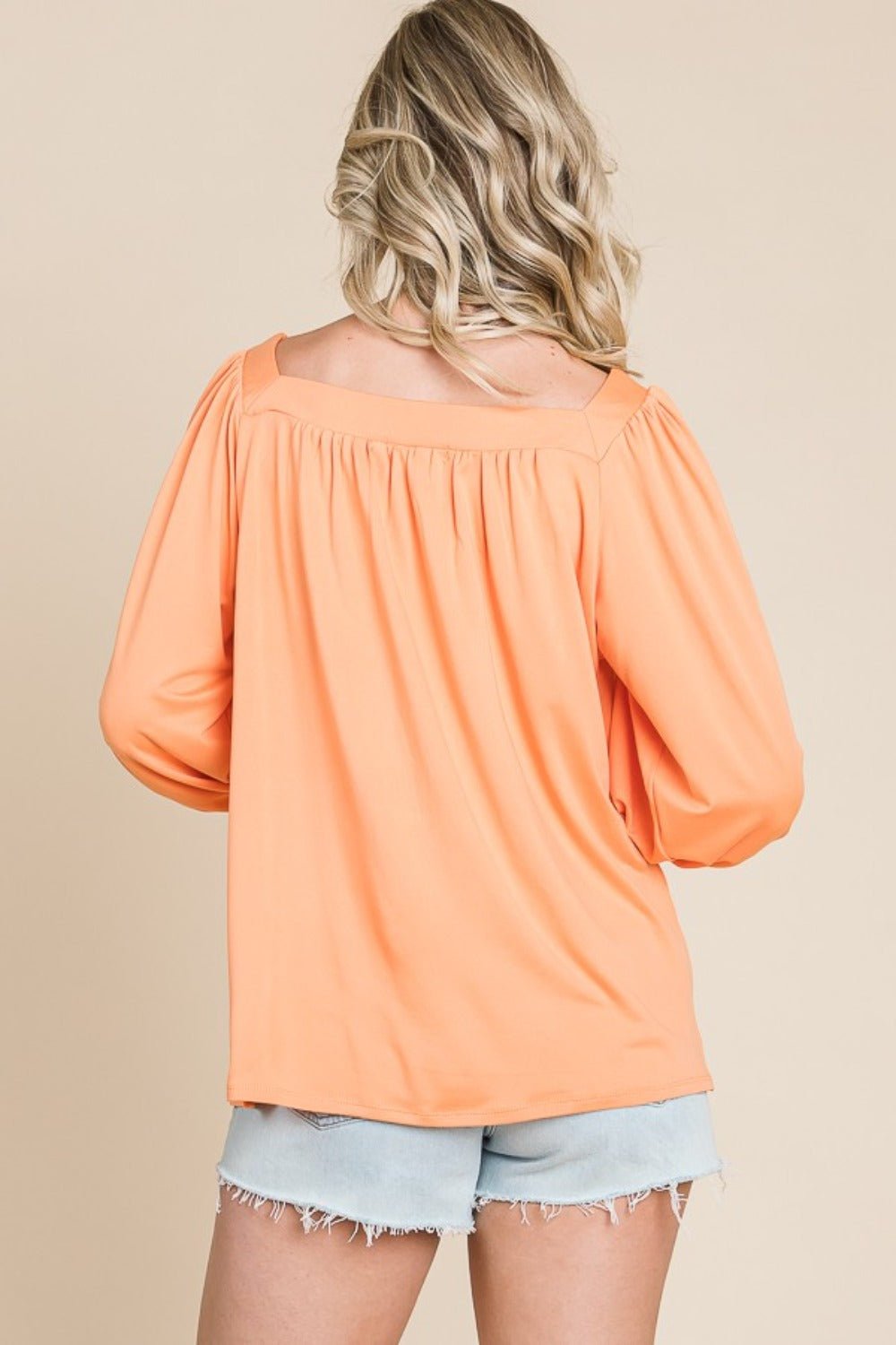 Culture Code Square Neck Puff Sleeve Top - Loulou Boutique