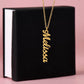 Custom Vertical Name Necklace – Your Name, Your Style - Loulou Boutique