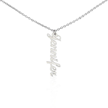 Custom Vertical Name Necklace – Your Name, Your Style - Loulou Boutique