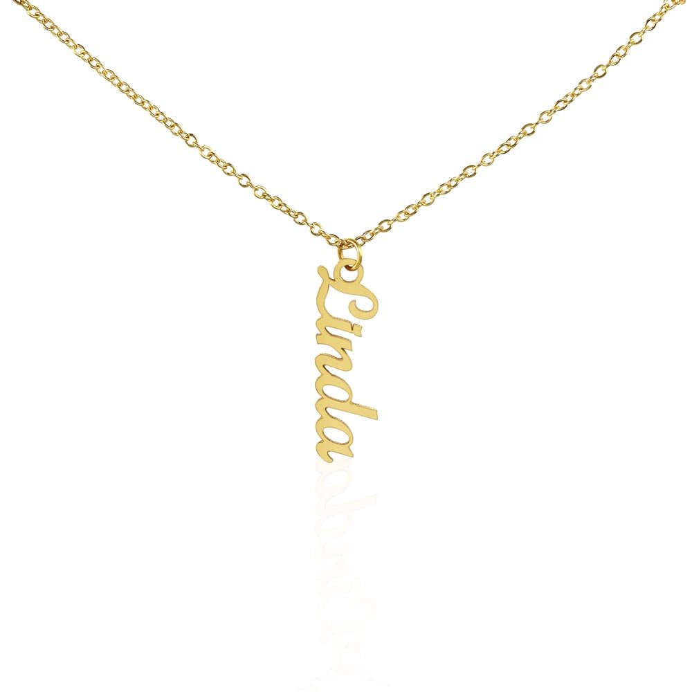 Custom Vertical Name Necklace – Your Name, Your Style - Loulou Boutique