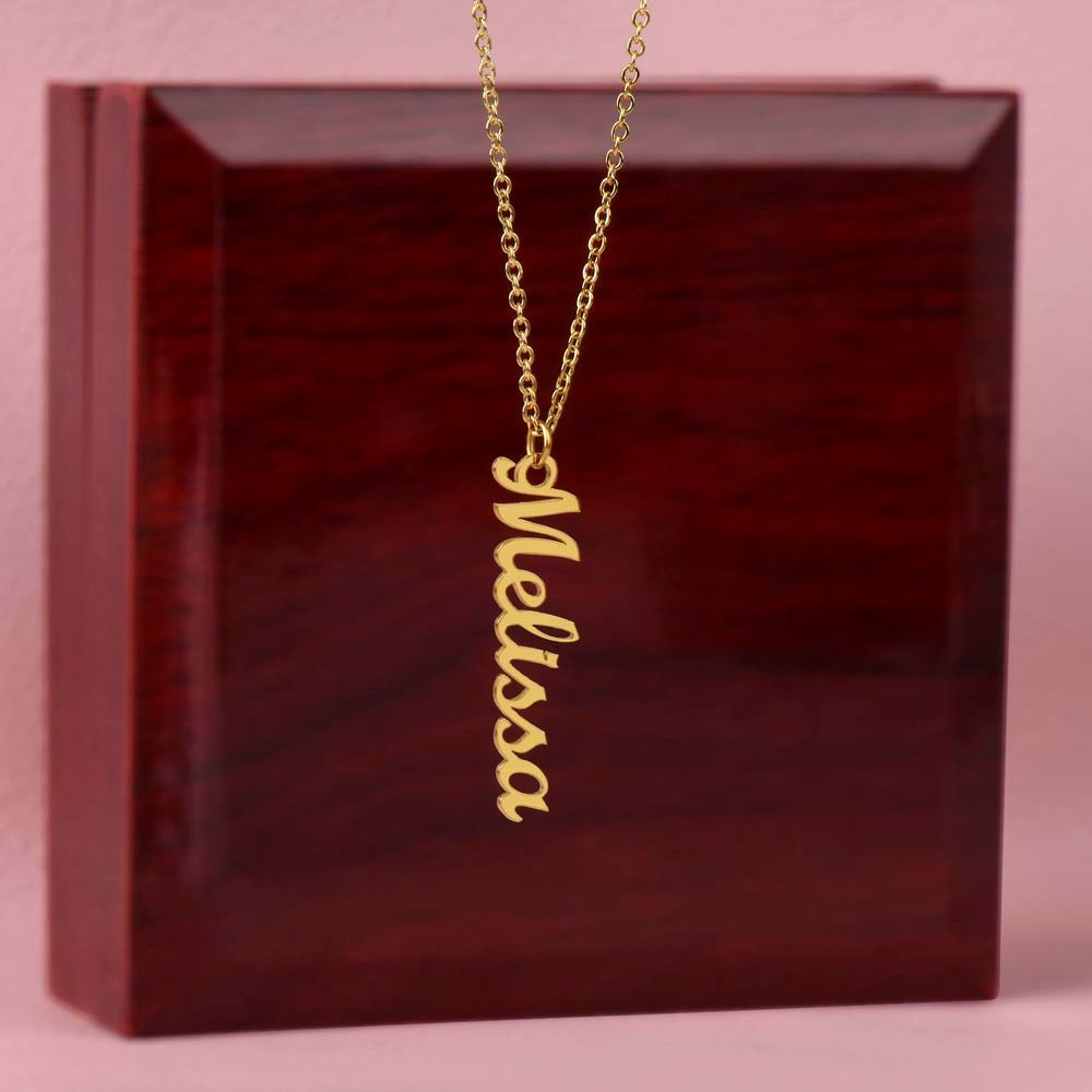 Custom Vertical Name Necklace – Your Name, Your Style - Loulou Boutique