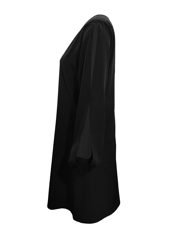 Cutout Long Sleeve Round Neck Dress - Loulou Boutique