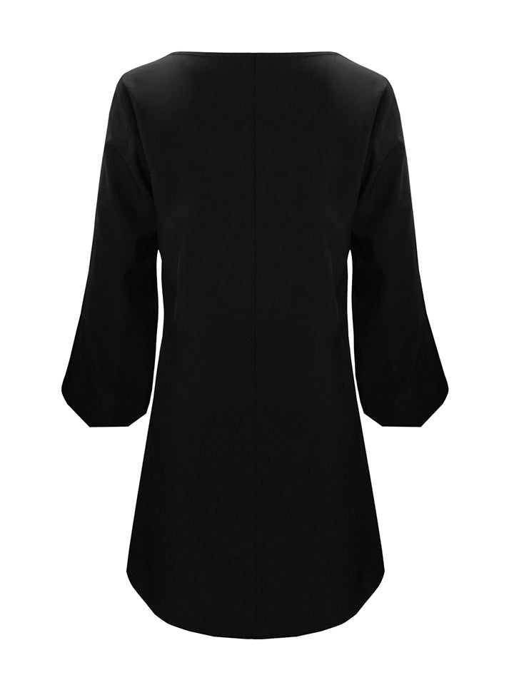 Cutout Long Sleeve Round Neck Dress - Loulou Boutique