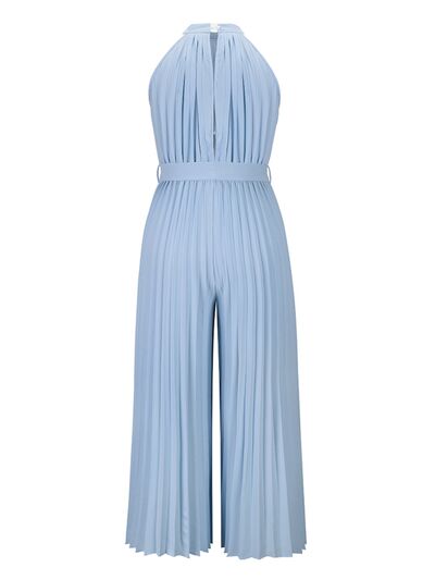 Cutout Tied Pleated Sleeveless Jumpsuit - Loulou Boutique