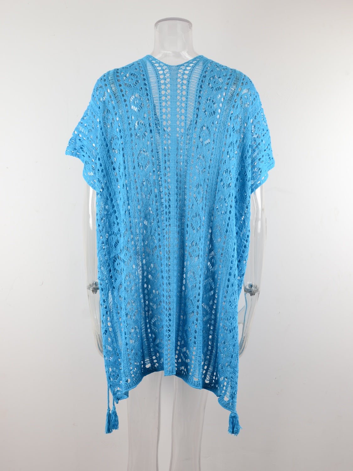 Cutout V - Neck Cover - Up with Tassel - Loulou Boutique