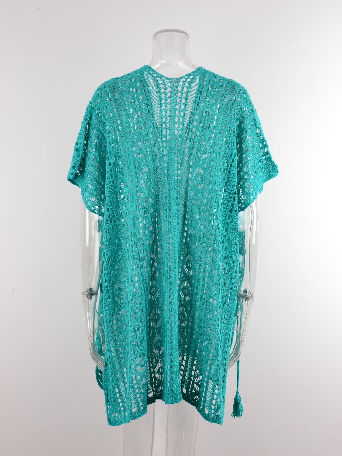 Cutout V - Neck Cover - Up with Tassel - Loulou Boutique