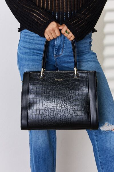 David Jones Texture PU Leather Handbag - Loulou Boutique