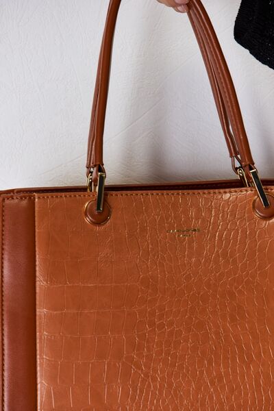 David Jones Texture PU Leather Handbag - Loulou Boutique