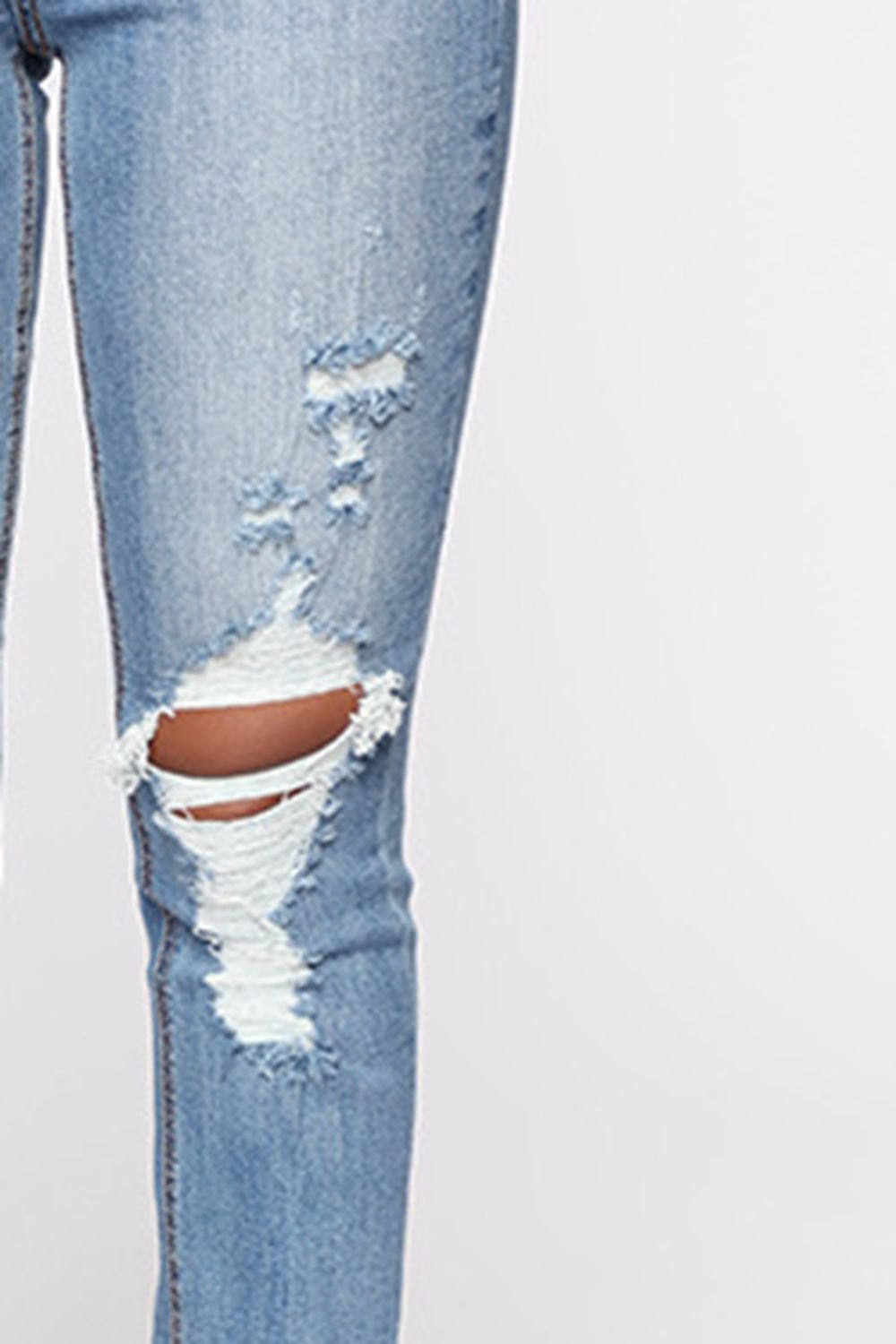 Distressed Slit Jeans - Loulou Boutique