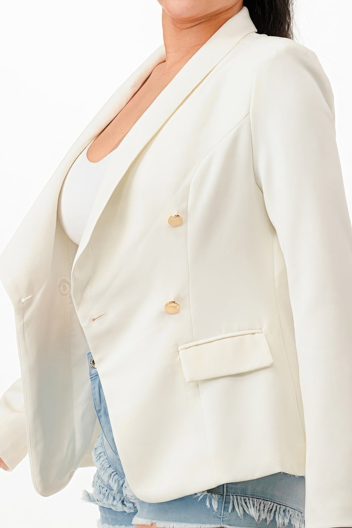 Double Breasted Blazer Jacket - Loulou Boutique