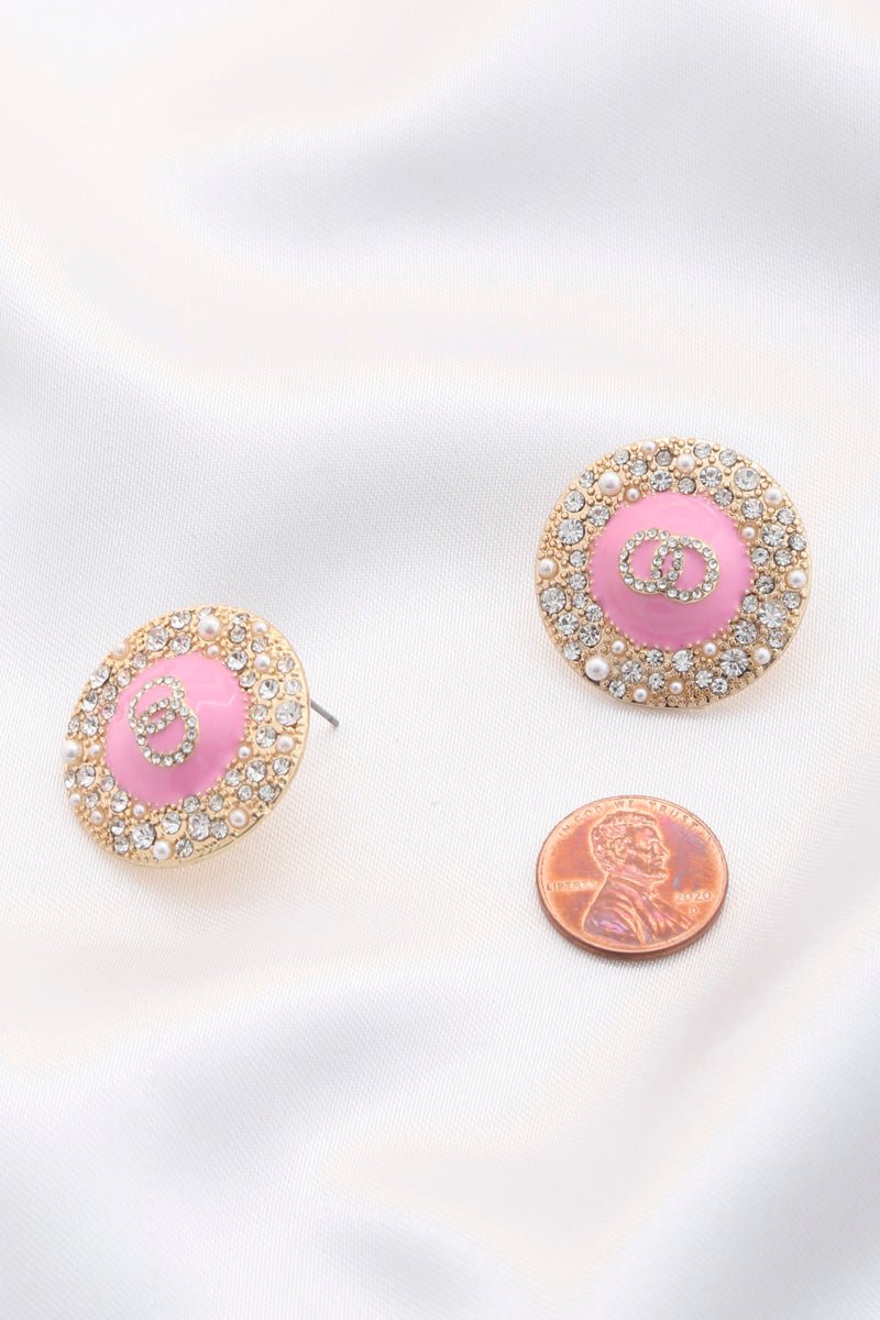 Double Circle Round Metal Earring - Loulou Boutique