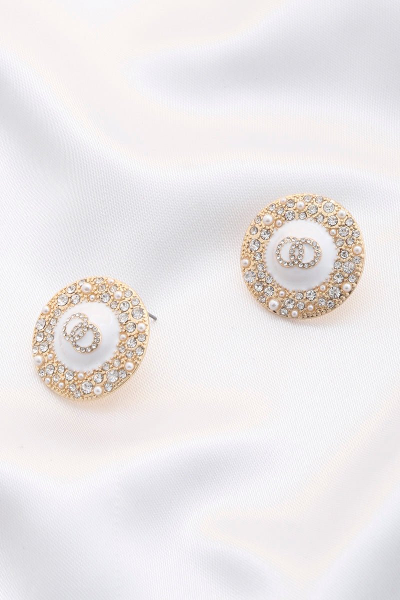 Double Circle Round Metal Earring - Loulou Boutique