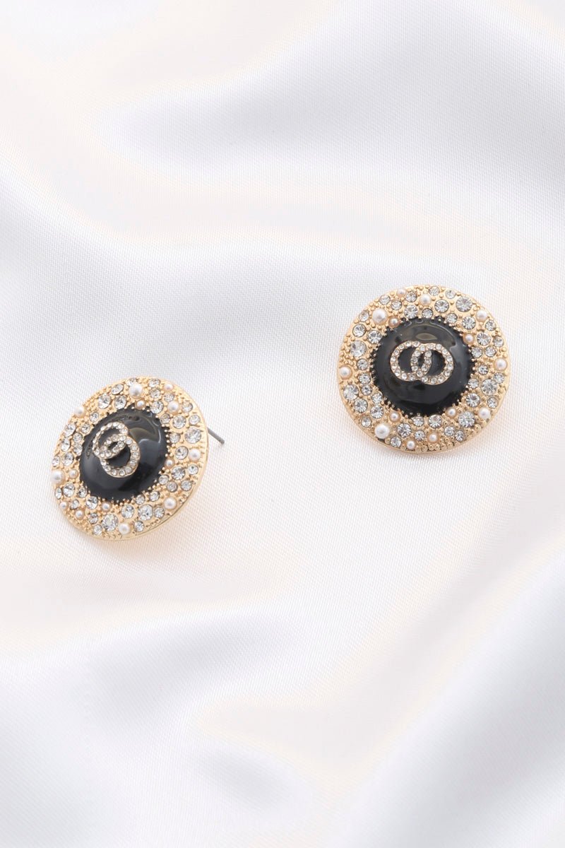 Double Circle Round Metal Earring - Loulou Boutique